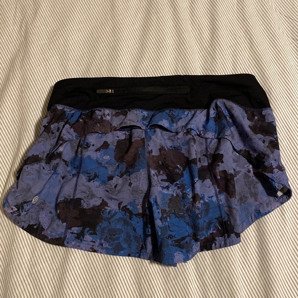 LULULEMON Limited Print US6 Running Shorts with Zip - Picture 2 of 2